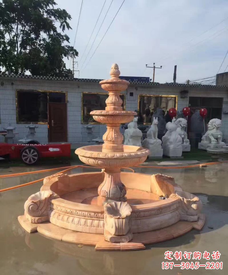 鹤壁晚霞红欧式流水喷泉