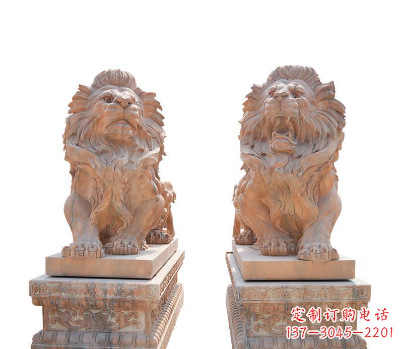 鹤壁晚霞红欧式狮子雕塑