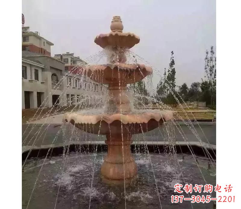 鹤壁晚霞红喷泉雕塑