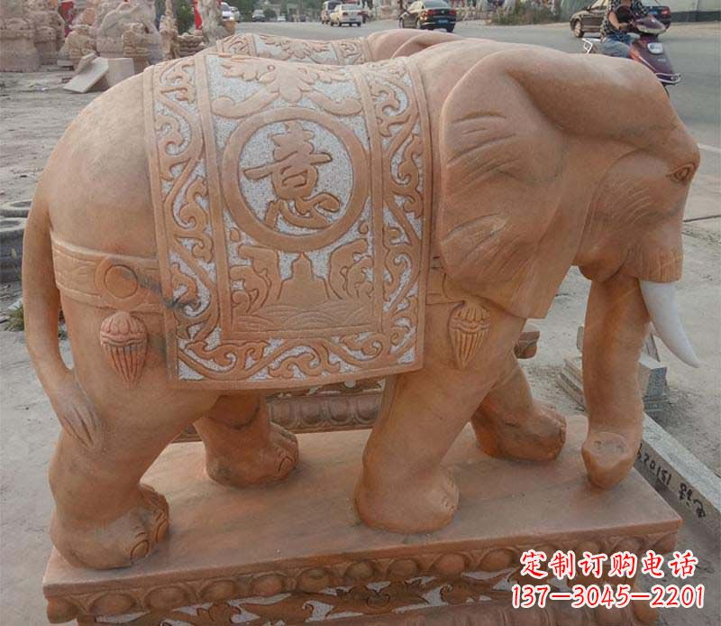 鹤壁晚霞红如意动物大象