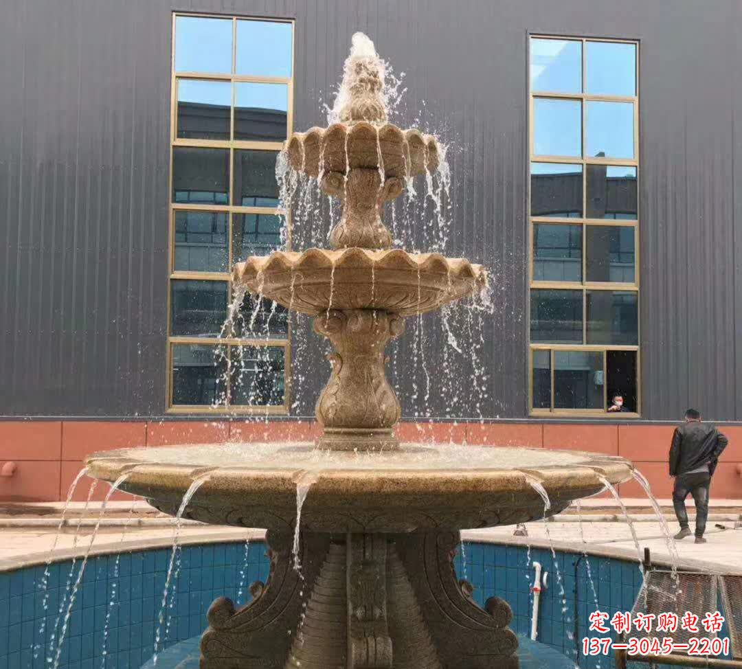 鹤壁晚霞红三层音乐喷泉