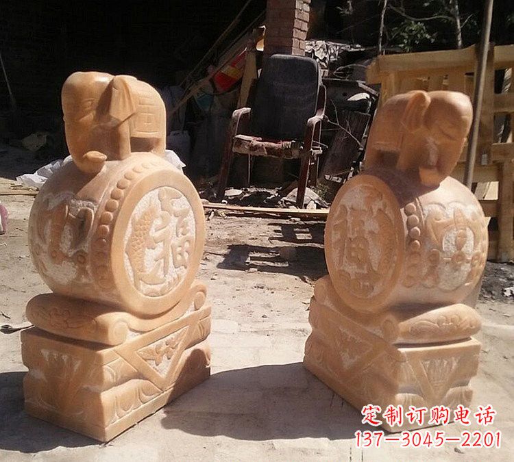 鹤壁晚霞红小象门墩