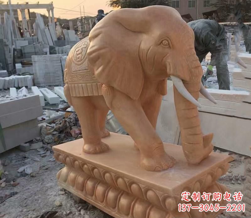 鹤壁晚霞红元宝招财大象