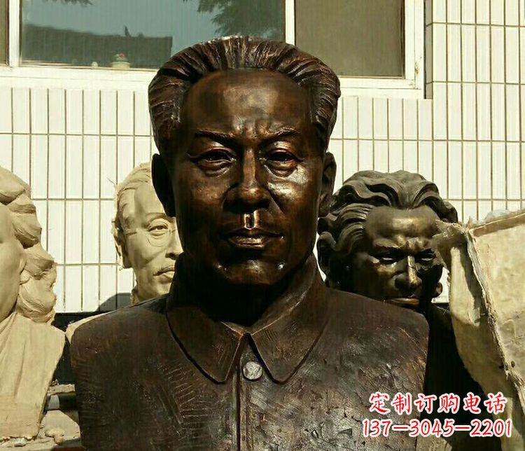 鹤壁伟人刘少奇胸像铜雕