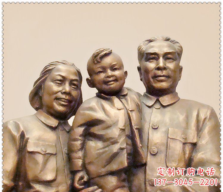 鹤壁伟人周恩来一家铜雕
