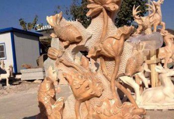 鹤壁精美而独特的莲花石雕展现家居美学