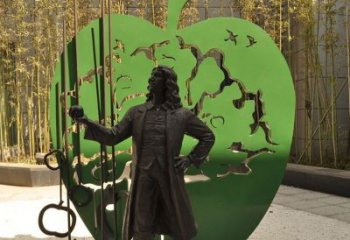 鹤壁牛顿公园铜雕，艺术品升华人物形象