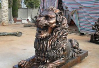 鹤壁汇丰狮子铜雕，体现高贵气质