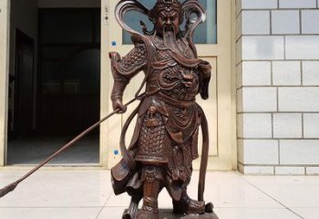 鹤壁唯美古典风格关公铜雕像