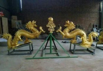 鹤壁享受经典，领略古老传统，精美特色的双龙戏珠铜雕