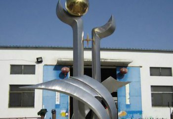 鹤壁中领雕塑：不锈钢树叶雕塑，精美绝伦