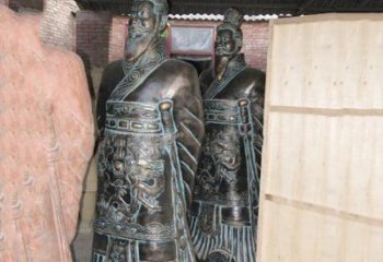 鹤壁珍贵的秦始皇青铜雕像