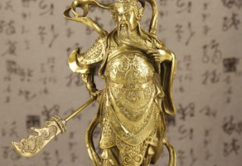 鹤壁中领雕塑|关羽铜像：令人惊叹的纯黄铜武财神