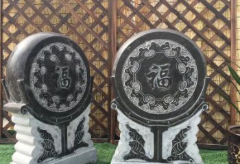 鹤壁青石仿古福字抱鼓雕塑，让您的家园更加美观