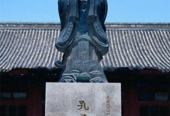 鹤壁传承古代文化——青铜孔子雕塑