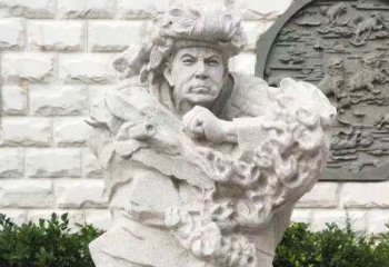 鹤壁纪念邱少云烈士的石雕艺术品