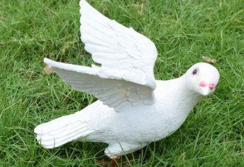 鹤壁象征和平的少女和平鸽雕塑
