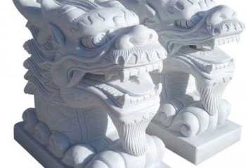 鹤壁精致石雕龙头雕塑，打造建筑雕塑景观