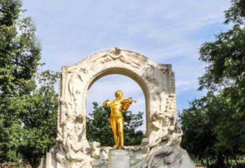 鹤壁世界名人古典主义作曲家莫扎特公园铜雕像