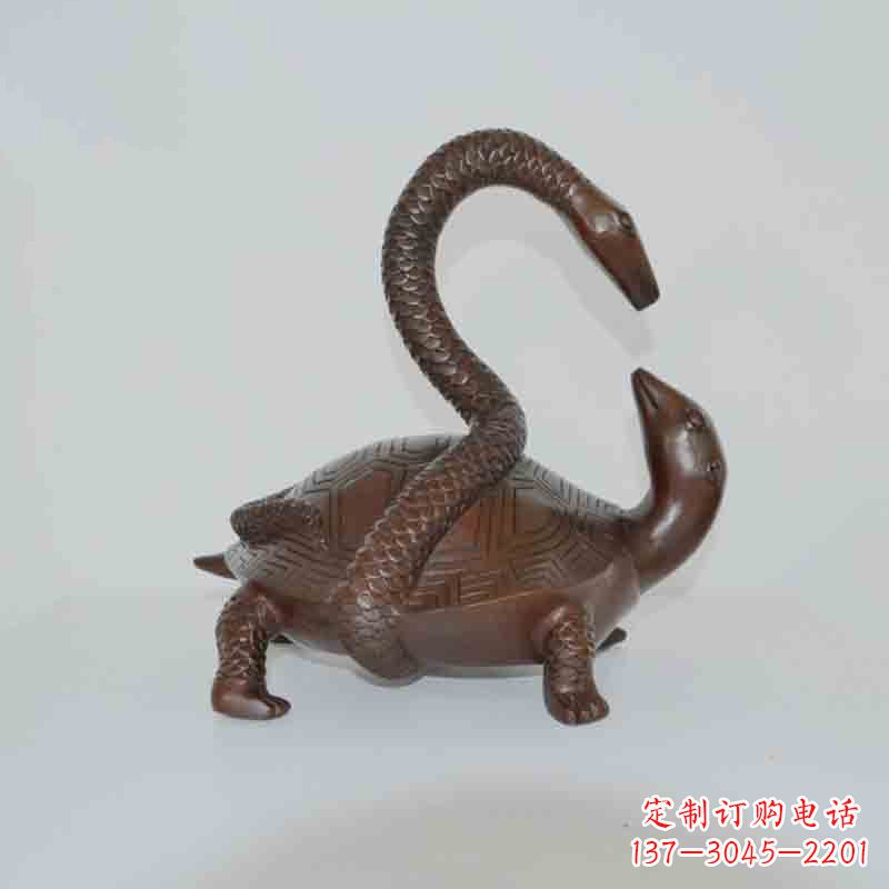 鹤壁乌龟背蛇龟蛇铜雕