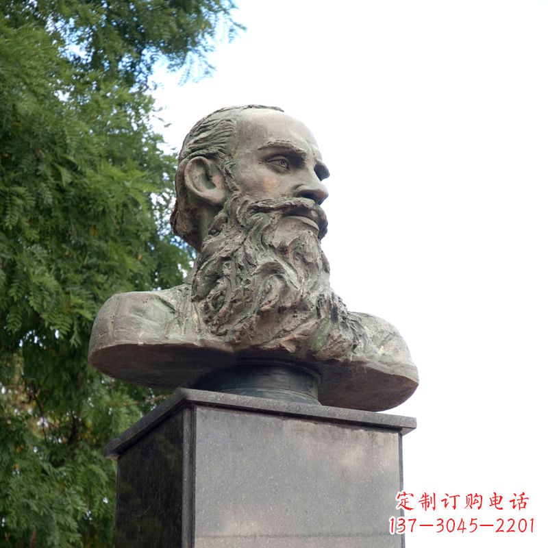鹤壁西方名人俄国现实主义作家托尔斯泰胸像雕塑摆件