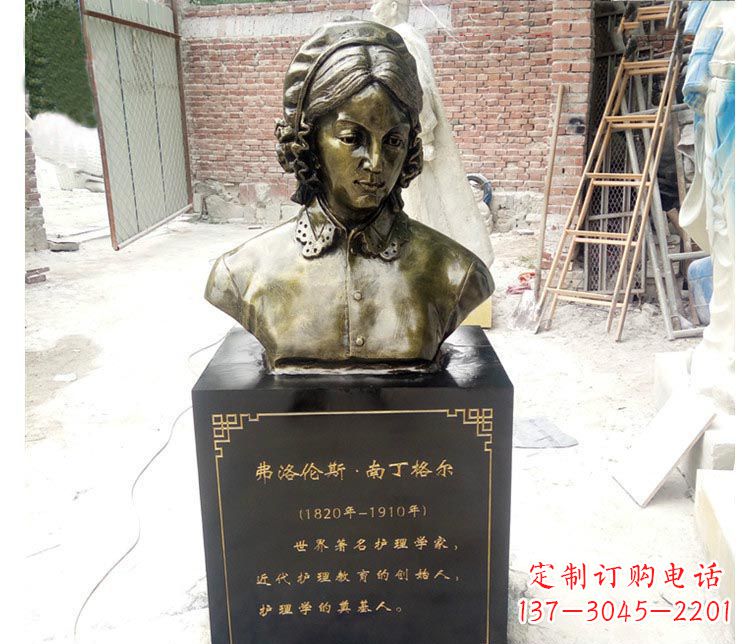 鹤壁西方名人南丁格尔胸像铜雕