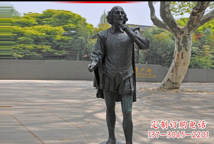 鹤壁西方名人莎士比亚铜雕