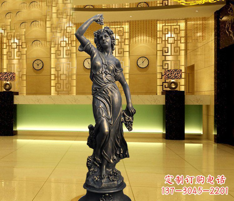 鹤壁西方女人别墅景观铜雕塑 (2)