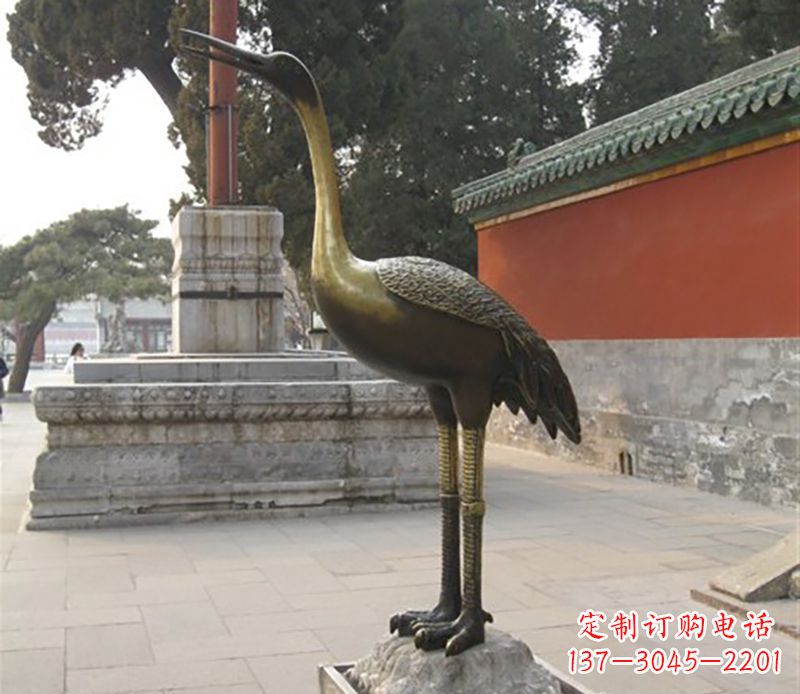 鹤壁仙鹤动物铜雕 (2)