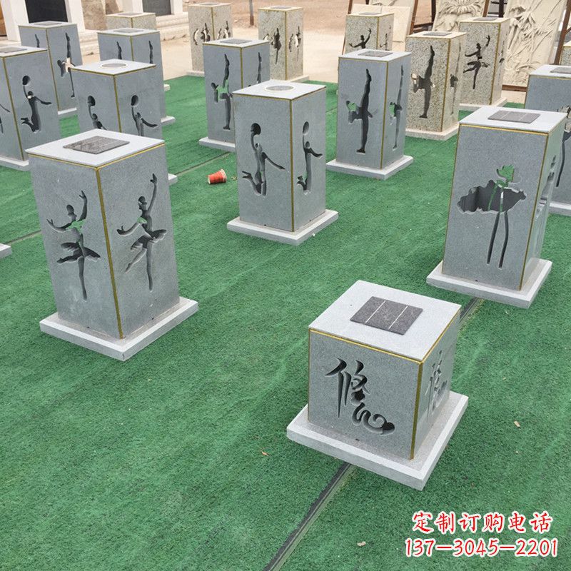 鹤壁现代镂花石灯