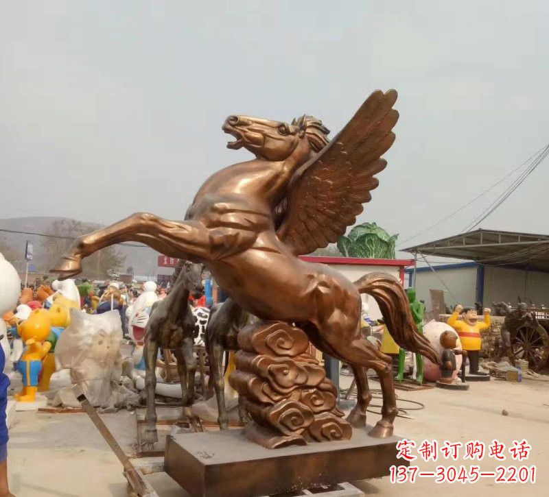 鹤壁祥云飞马铜雕