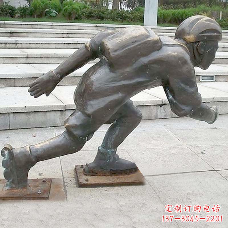 鹤壁小孩滑旱冰广场人物运动雕塑