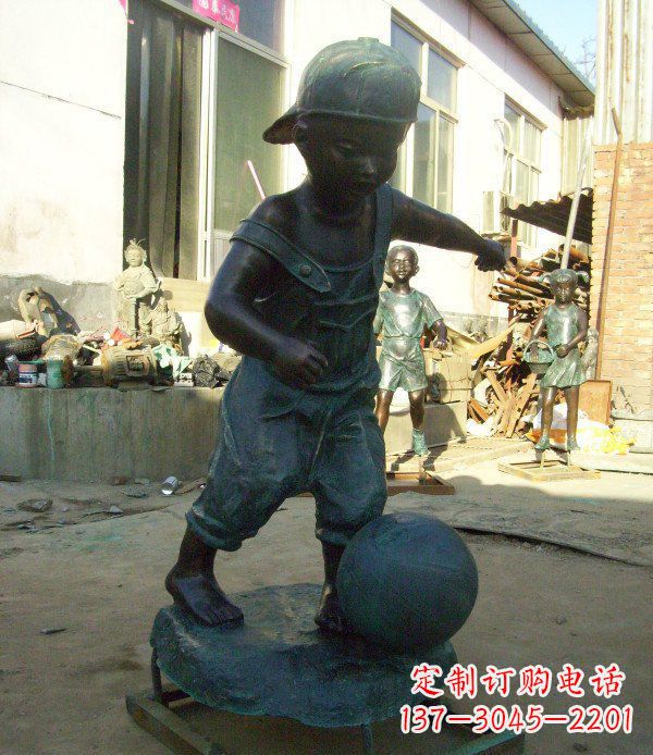 鹤壁小孩玩耍青铜人物铜雕