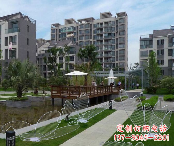 鹤壁小区不锈钢镂空蝴蝶雕塑