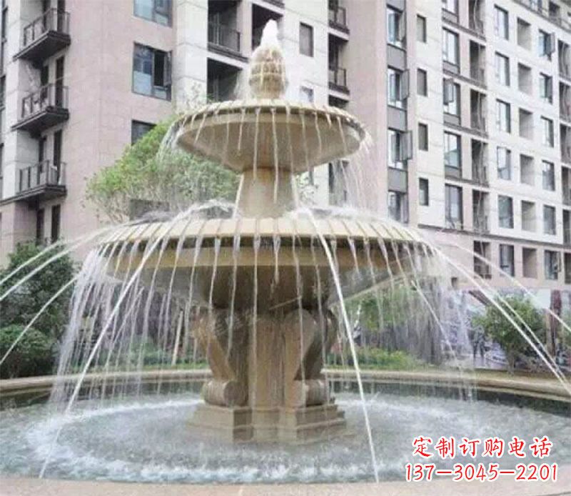 鹤壁小区大型喷泉景观石雕