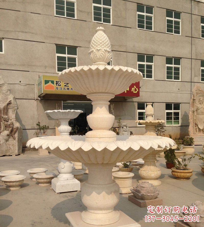 鹤壁小区景观菠萝式喷泉石雕
