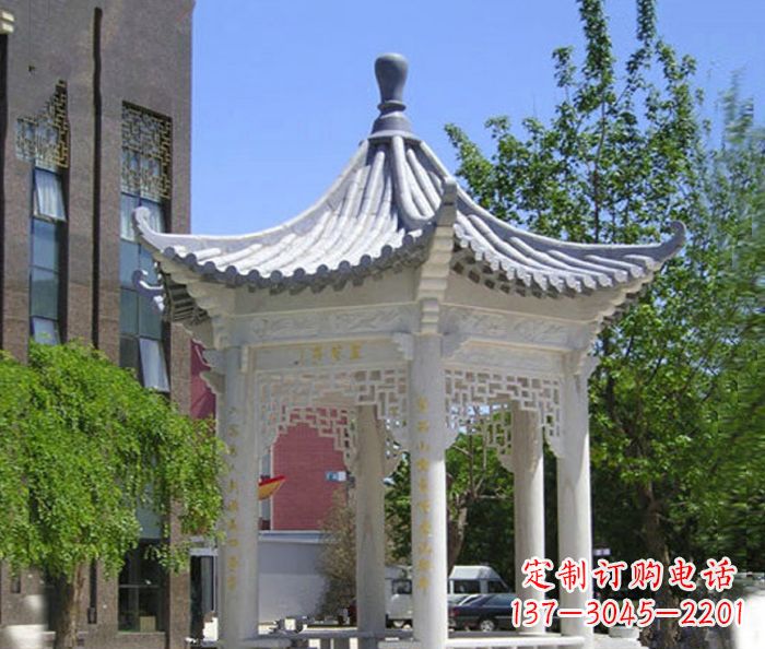 鹤壁小区景观大理石凉亭
