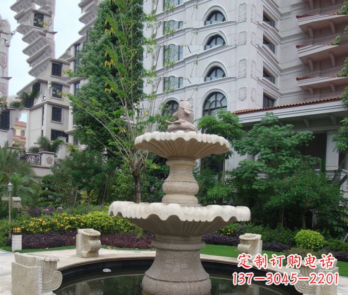 鹤壁小区景观大理石鲤鱼喷泉石雕