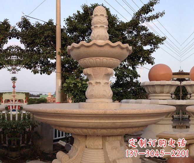 鹤壁小区景观大型喷泉石雕 (4)