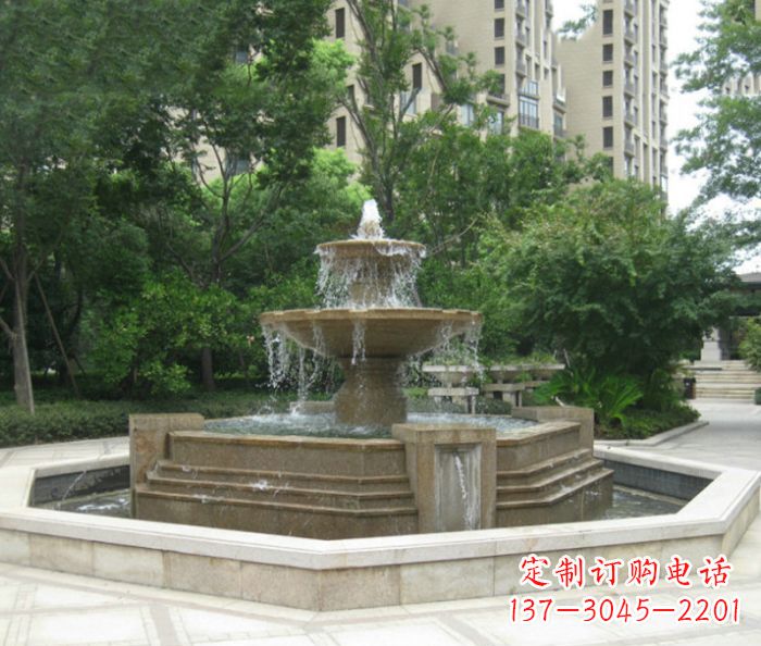 鹤壁小区景观大型喷泉石雕 (7)