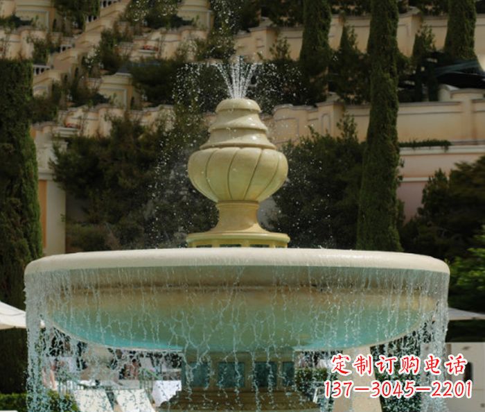 鹤壁小区景观多层喷泉石雕_2