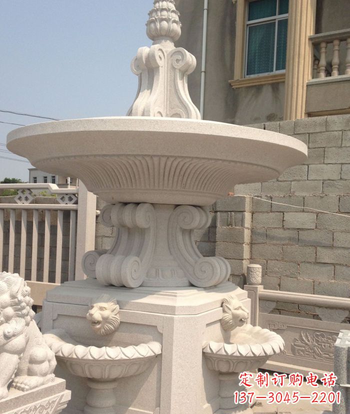 鹤壁小区景观汉白玉喷泉石雕