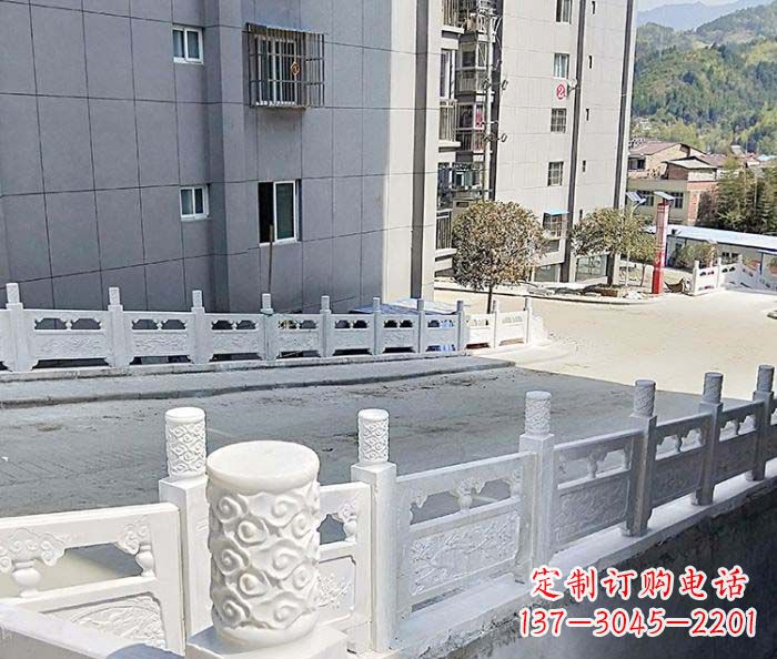 鹤壁小区景观汉白玉石雕栏板