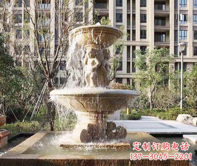 鹤壁小区景观欧式喷泉石雕 (3)