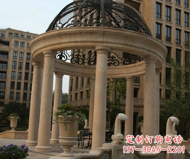 鹤壁小区景观欧式石雕凉亭