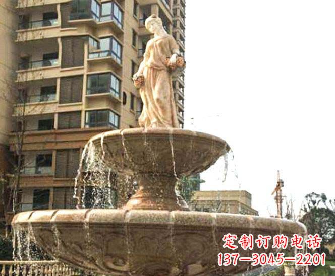 鹤壁小区景观西方女人喷泉石雕