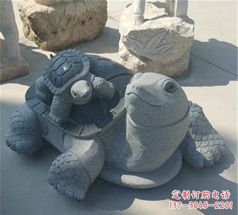鹤壁小区母子乌龟石雕