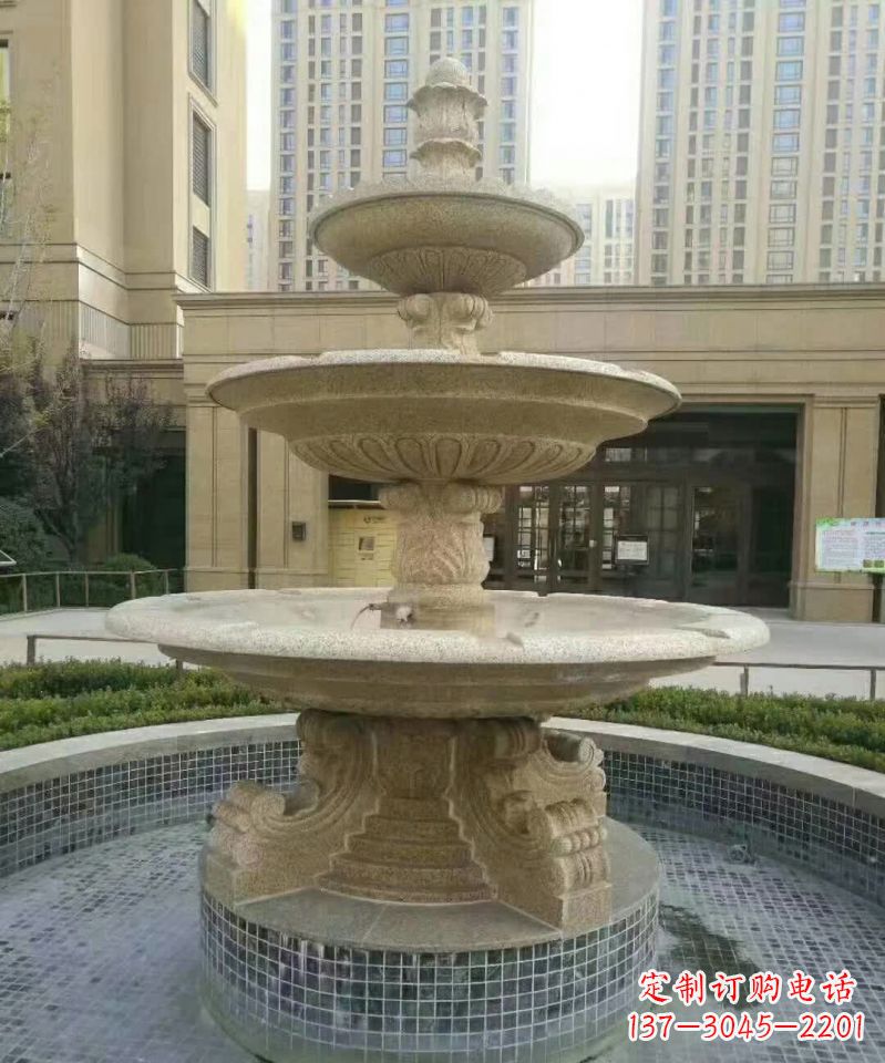 鹤壁小区喷泉石雕 (2)