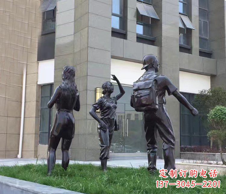 鹤壁小区铜雕美女人物雕塑