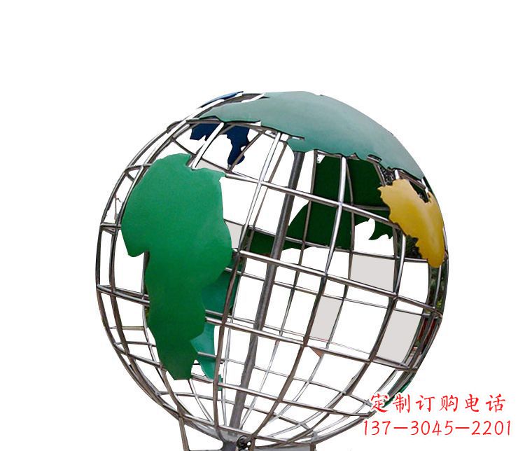 鹤壁校园不锈钢地球仪摆件雕塑